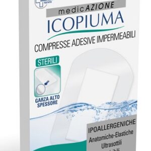 GARZA COMPRESSA ICOPIUMA MEDICATA POSTOPERATORIA 10X15 CM 4 PEZZI