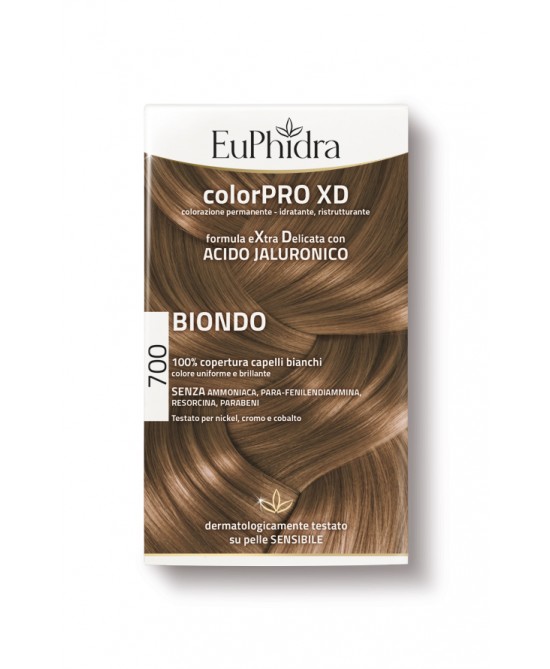 EUPHIDRA COLORPRO XD 700 BIONDO GEL COLORANTE CAPELLI IN FLACONE + ATTIVANTE + BALSAMO + GUANTI