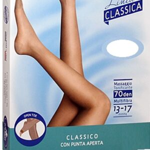 SAUBER COLLANT OPEN TOE MAGLIA MICRORETE 70 DEN COLORE NEUTRO BEIGE 4 LINEA CLASSICA
