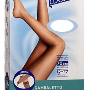 SAUBER GAMBALETTO OPEN TOE MAGLIA MICRORETE 70 DEN COLORE MEDIO TAGLIA 2 LINEA CLASSICA