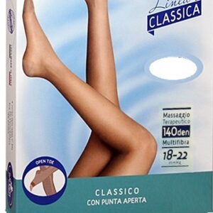 SAUBER COLLANT OPEN TOE MAGLIA MICRORETE 140 DEN COLORE NEUTRO BEIGE 3 LINEA CLASSICA