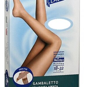 SAUBER GAMBALETTO OPEN TOE MAGLIA MICRORETE 140 DEN COLORE NEUTRO BEIGE TAGLIA 3 LINEA CLASSICA
