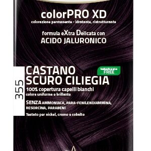 EUPHIDRA COLORPRO XD 355 CASTANO SCURO CILIEGIA GEL COLORANTE CAPELLI IN FLACONE + ATTIVANTE + BALSAMO + GUANTI