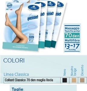 SAUBER COLLANT 70 DENARI MAGLIA LISCIA N BEIG 1 LINEA CLASSICA