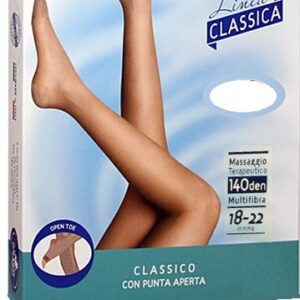 SAUBER COLLANT OPEN TOE MAGLIA LISCIA 140 DEN COLORE NEUTRO BEIGE TAGLIA 2 LINEA CLASSICA