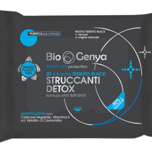 BIOGENYA BEAUTY LIFE PROTECTION 20 SALVIETTE TESSUTO BLACK STRUCCANTI DETOX