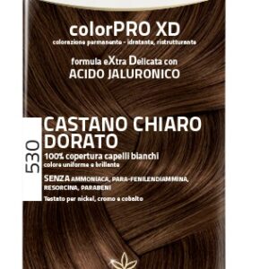 EUPHIDRA COLORPRO XD 530 CASTANO CHIARO DORATO GEL COLORANTE CAPELLI IN FLACONE + ATTIVANTE + BALSAMO + GUANTI